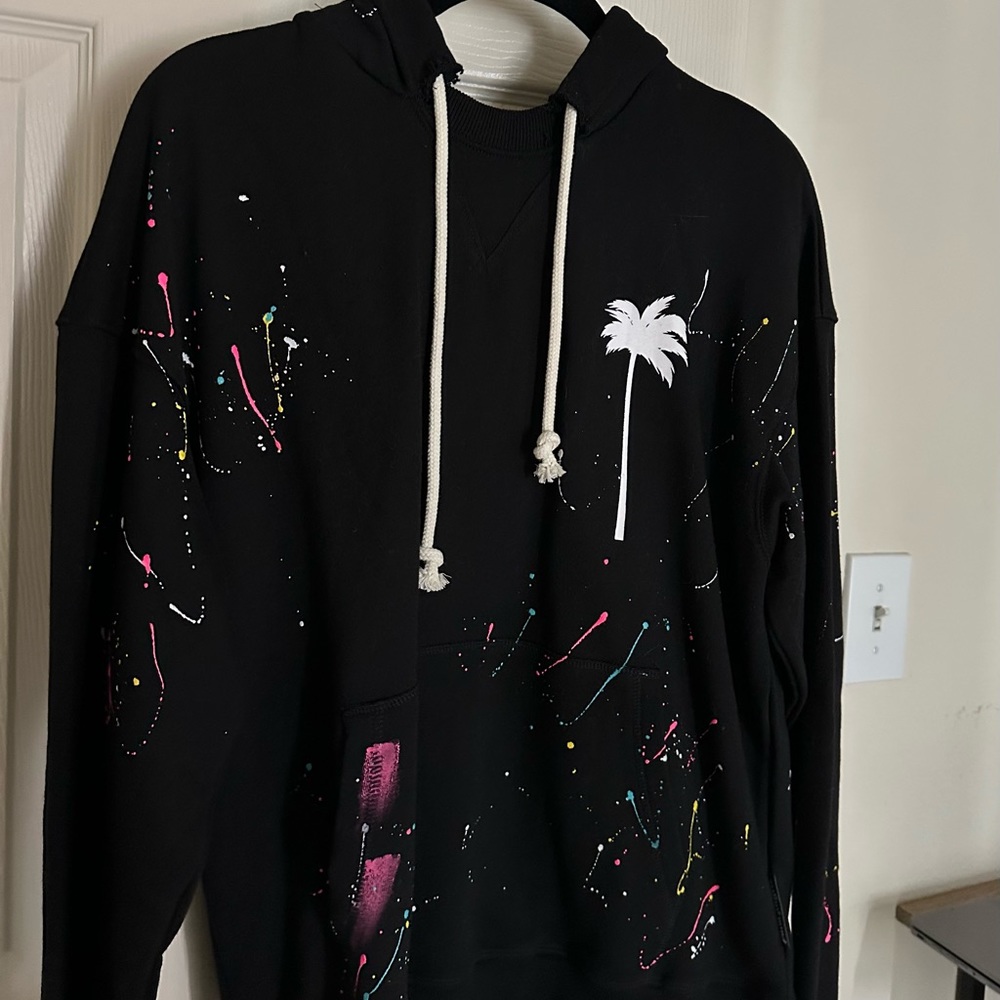 PAINTED PALM ANGELS TREE HOODED SWEATSHIRT